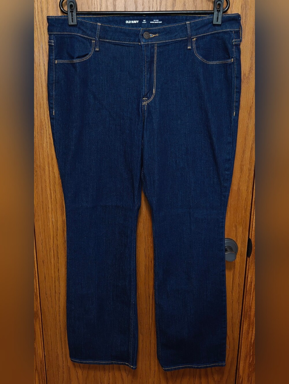 Women's Old Navy Blue Mid Rise Wow Bootcut Jeans, Size 14 Short